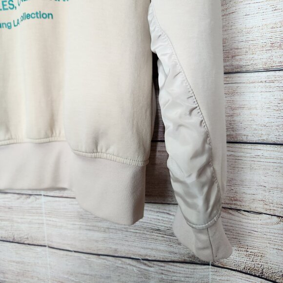 YoungLA Hoodie Sweatshirt Men's Medium Cream 521 Goat Graphic Spell Out Logo - Picture 15 of 16